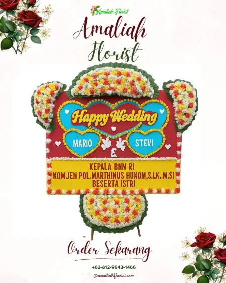 Papan Bunga Pernikahan Bumi Kedamaian